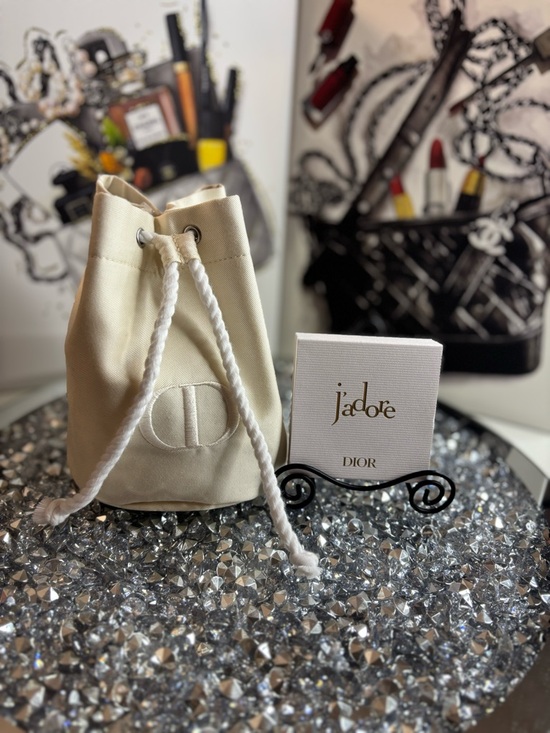 Dior Handbags - Dior Beauty beige drawstring pouch and a Dior J'adore 3 set sample